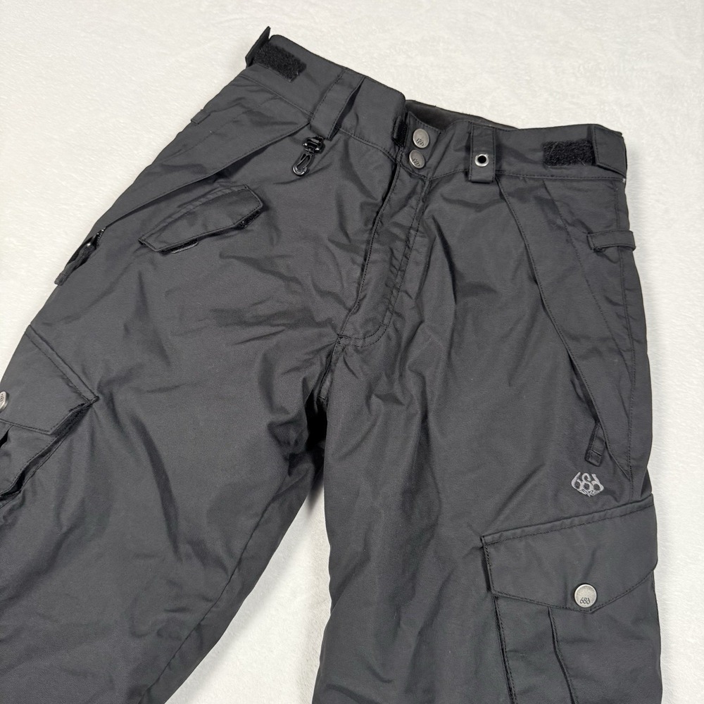 686‎ Winter Snowboarding Skiing Youth Boys Large Pants Black Cargo Waterproof